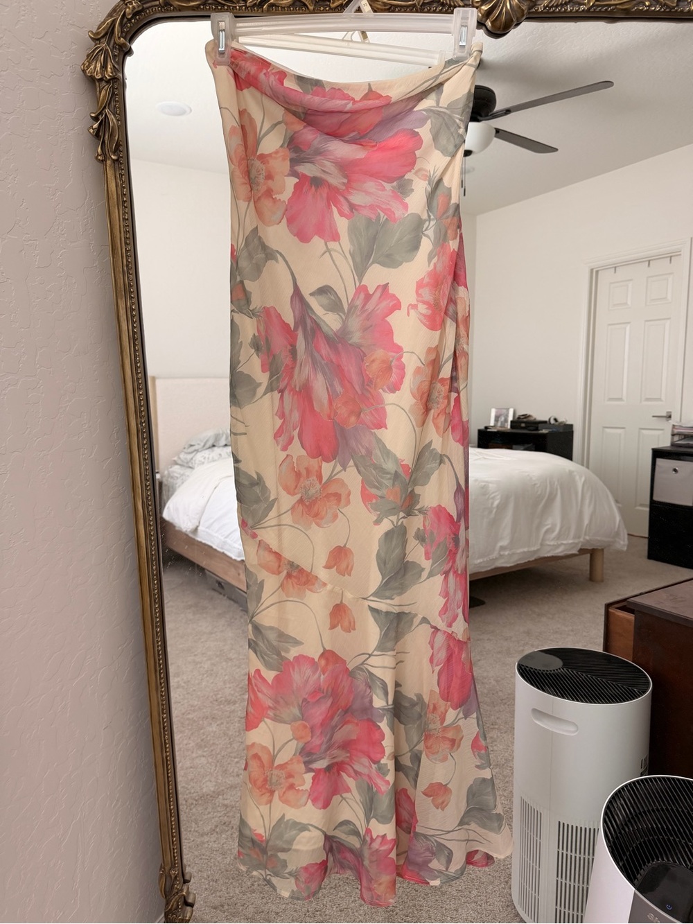 Peppermayo Under The Pagoda Maxi Dress Floral Strapless Maxi Size US 6